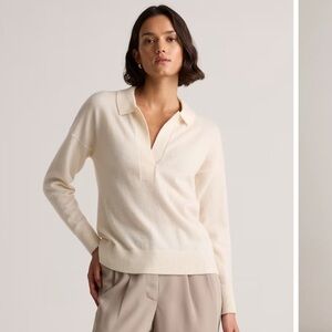 Quince Mongolian Cashmere Polo Sweater